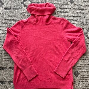100% Cashmere Pink Turtleneck Sweater Size Medium